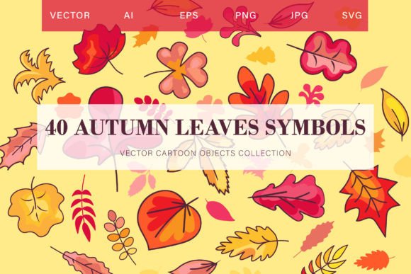 Autumn Leaves Symbols Set: A Versatile Design Resource