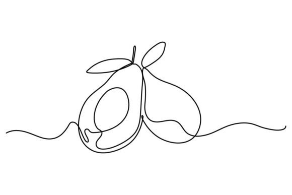 Avocado One Continuous Line: A Unique Design Concept for Creative Professionals