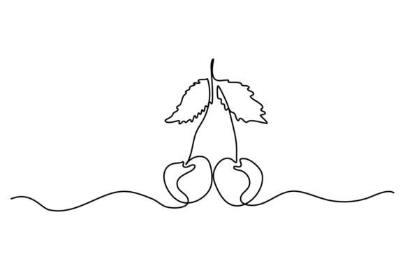Cherry One Continuous Line: A Unique Design Concept for Modern Creativity