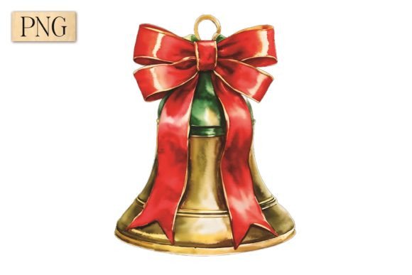 Christmas Bell PNG Clipart 12: A Versatile Holiday Design Element