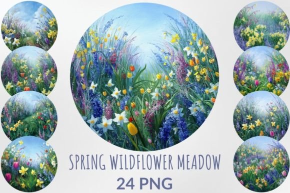Embrace the Beauty of Spring Wildflower Meadow Sublimation