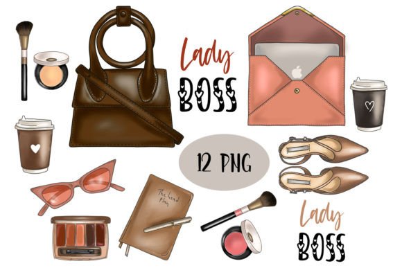 Fashion Hand Drawn Clipart Png Lady Boss