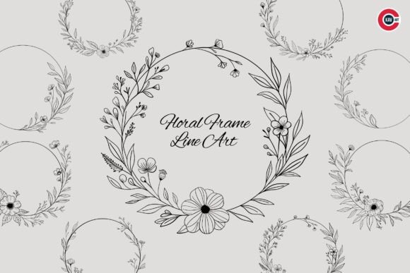 Floral Frame Line Art Illustration Design: Elevate Your Creative Projects