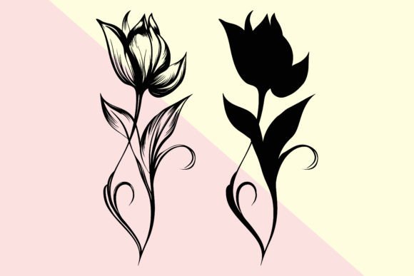 Flower Tattoo Silhouette 6