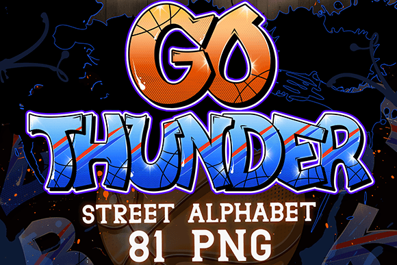 Go Thunder Graffiti Alphabet, 81 PNG