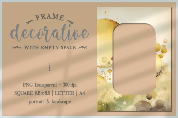 Gold Bubbles - FRAME PNG: A Versatile Decorative Asset for Creative Professionals