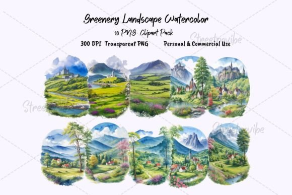Greenery Nature Landscape Watercolor Art: A Unique Blend of Creativity and Versatility