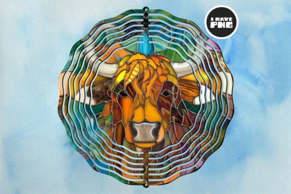 Highland Cow Wind Spinner Sublimation 10