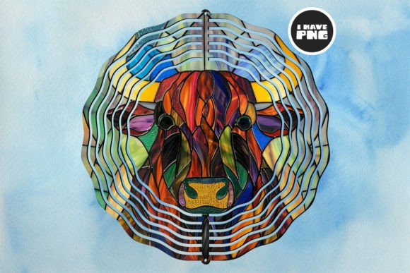 Highland Cow Wind Spinner Sublimation 21