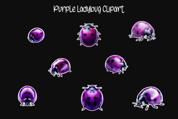 Purple Ladybug Clipart: A Whimsical Addition to Modern Design
