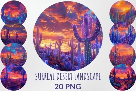 Surreal Desert Landscape Sublimation: A Canvas of Imagination and Color