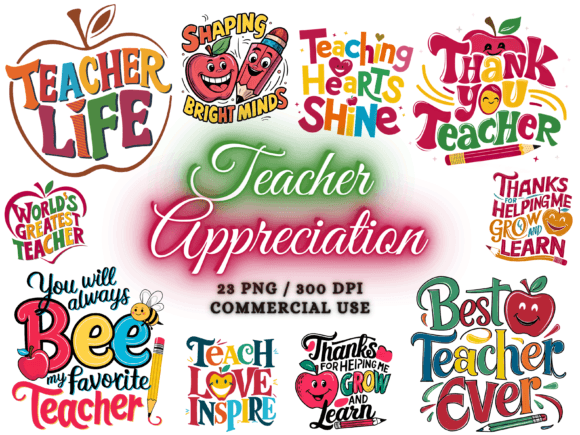 Teacher Clipart Teacher Sublimation PNG: A Creative Tool for Expressing Gratitude