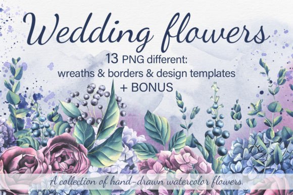 Wedding Flowers Watercolor Frames: A Versatile Design Resource